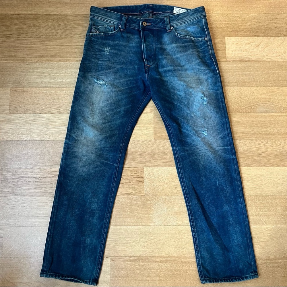 Diesel Darron Regular Slim Tapered Straight Jeans Wash 0075L Men’s Size W34/L30